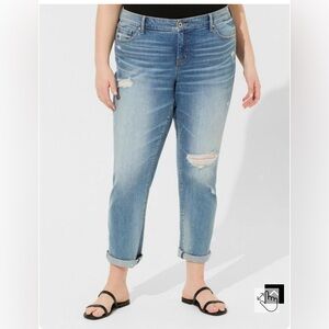 Torrid Boyfriend Straight Vintage Stretch Jeans, 24XS